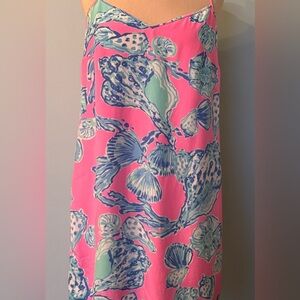 Lilly Pulitzer Pink Dusk Silk Strappy Slip Dress Size M in “Barefoot Princess”